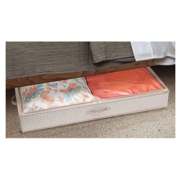 InterDesign Aldo Non-Woven Fabric Under Bed Storage Box Organizer, Linen ID05352ES InterDesign Aldo Non-Woven Fabric Under Bed Storage Box Organizer, Linen ID05352ES
