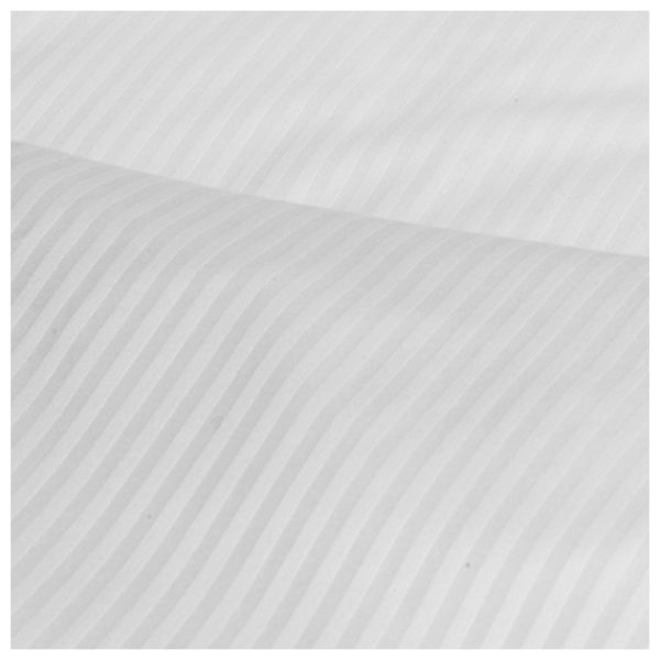 Kingtex Cover Queen 245X265cm Satin Stripe With 2 Pillow cover White Kingtex Cover Queen 245X265cm Satin Stripe With 2 Pillow cover White