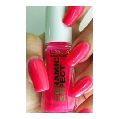 Layla Ceramic Effect Nail Polish The Pink Fluo 093 Layla Ceramic Effect Nail Polish The Pink Fluo 093