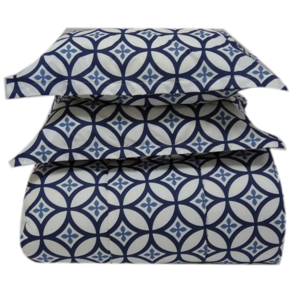 AIWA AI-661-7/144TC Double Comforter Set 160x240cm Polycotton Print Blue AIWA AI-661-7/144TC Double Comforter Set 160x240cm Polycotton Print Blue
