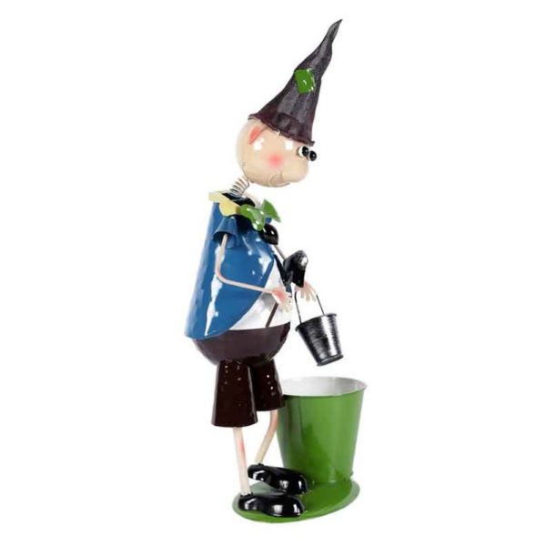 Moorni ELM19-021-015 Elf Boy Metal Planter Pot Moorni ELM19-021-015 Elf Boy Metal Planter Pot