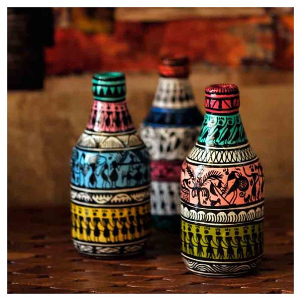 Buy Moorni Set Of 3 Decorative Vases In Bottle Shaped Price