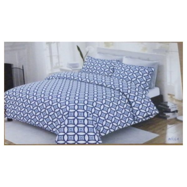AIWA AI-661-7/144TC Double Comforter Set 160x240cm Polycotton Print Blue AIWA AI-661-7/144TC Double Comforter Set 160x240cm Polycotton Print Blue