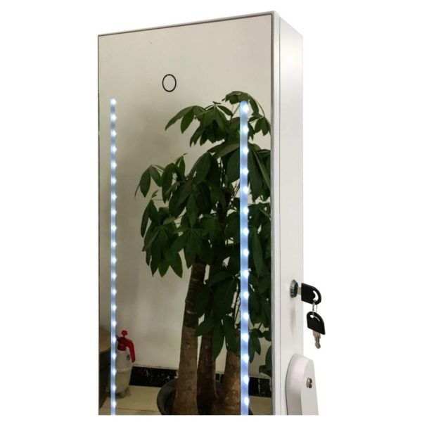 CLASS Jewellery Mirror Cabinet with LED Lights & Cupboard Inside, White CL6563WT CLASS Jewellery Mirror Cabinet with LED Lights & Cupboard Inside, White CL6563WT