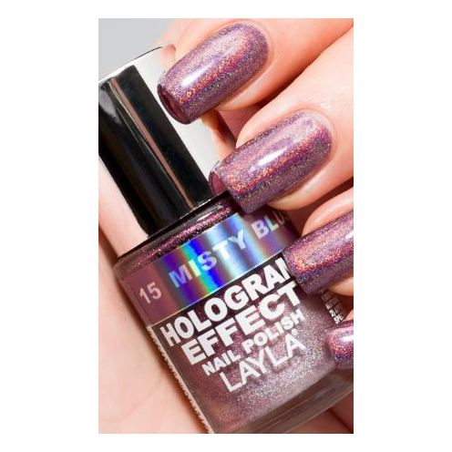 Layla Hologram effect Nail Polish Misty Blush 015 Layla Hologram effect Nail Polish Misty Blush 015