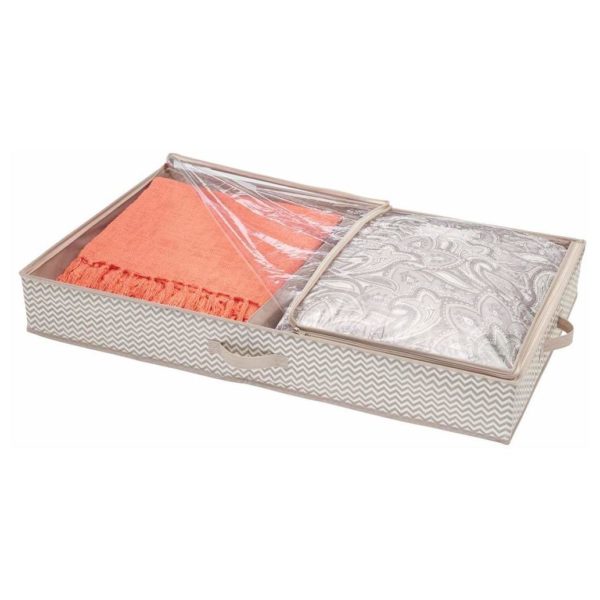 InterDesign Aldo Non-Woven Fabric Under Bed Boot Storage Organizer - 4 Compartments – Linen ID05332ES InterDesign Aldo Non-Woven Fabric Under Bed Boot Storage Organizer - 4 Compartments – Linen ID05332ES
