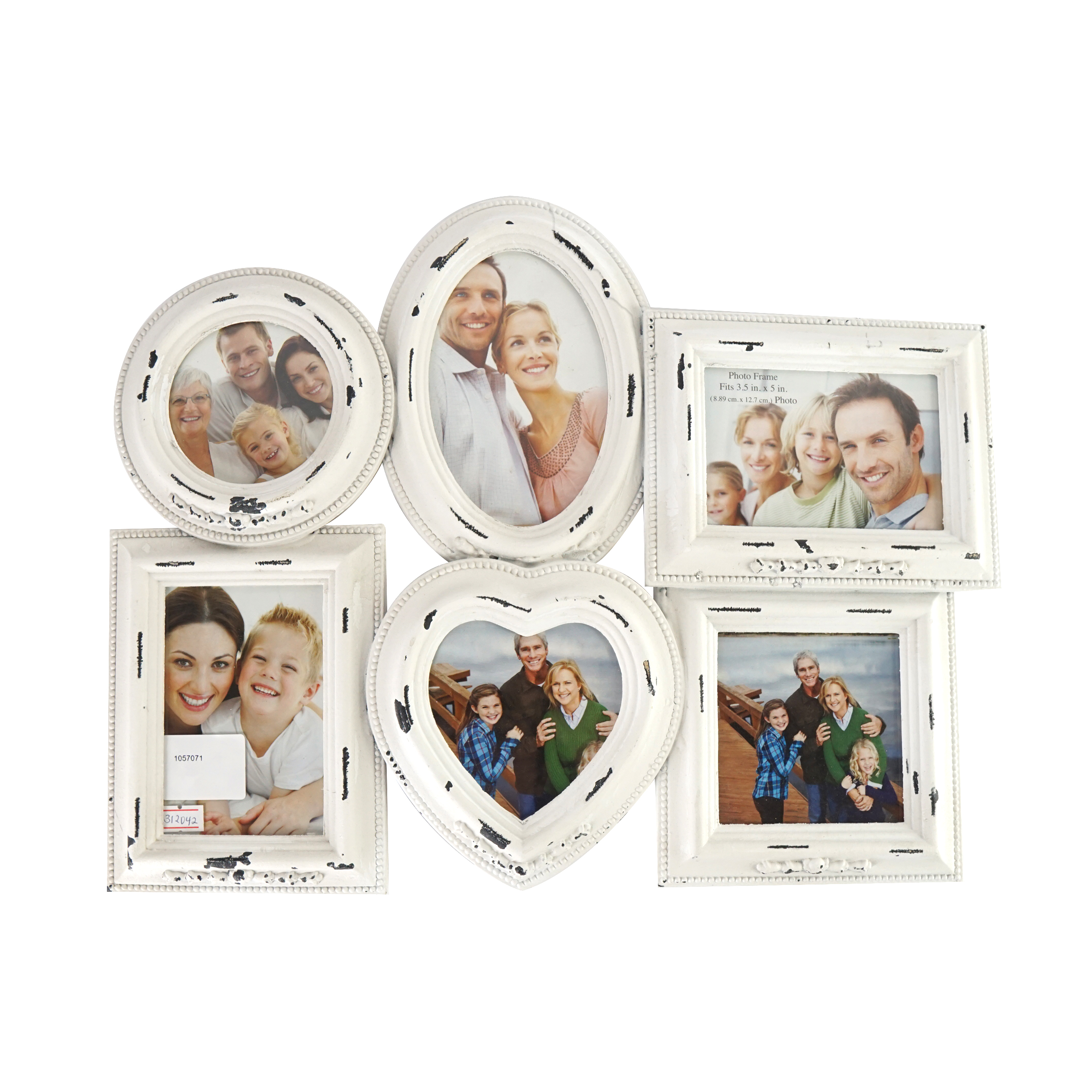 Rosso SDROSS10 Circular Heart Hanging Frame White