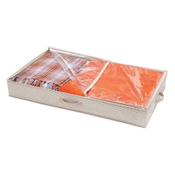 InterDesign Aldo Non-Woven Fabric Under Bed Storage Box Organizer, Linen ID05352ES InterDesign Aldo Non-Woven Fabric Under Bed Storage Box Organizer, Linen ID05352ES