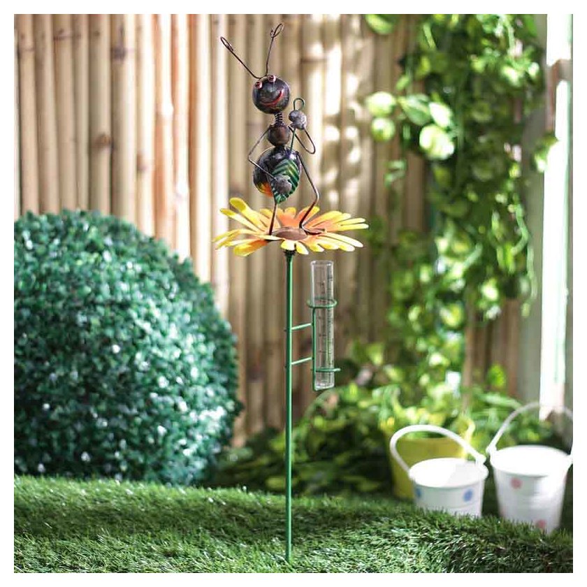 Moorni ELM19021005 Black Ant Metal Rainfall Measurer