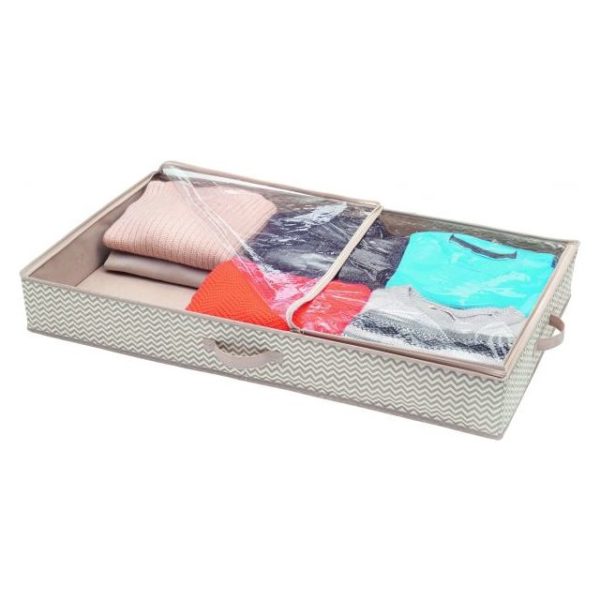 InterDesign Aldo Non-Woven Fabric Under Bed Storage Box Organizer, Linen ID05352ES InterDesign Aldo Non-Woven Fabric Under Bed Storage Box Organizer, Linen ID05352ES