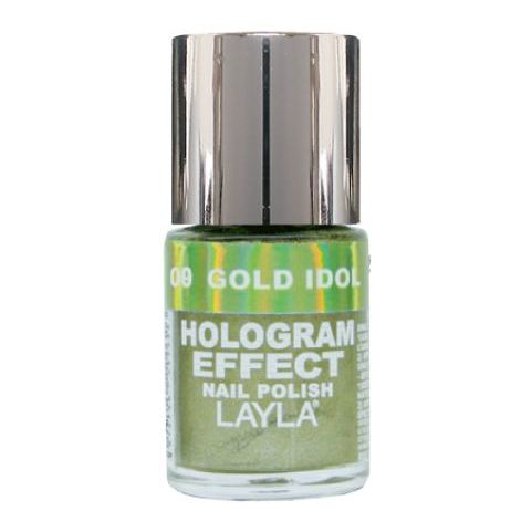 Layla Hologram effect Nail Polish Gold Idol 009 Layla Hologram effect Nail Polish Gold Idol 009