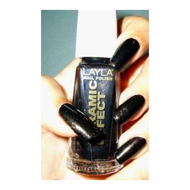Layla Ceramic Effect Nail Polish Black Star 026 Layla Ceramic Effect Nail Polish Black Star 026