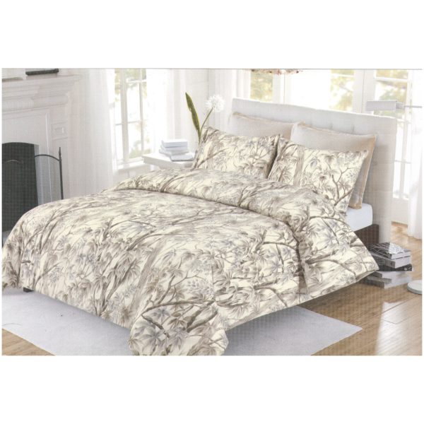 AIWA AI-746-8/144TC King Flat Sheet 240x260cm Polycotton Print Brown AIWA AI-746-8/144TC King Flat Sheet 240x260cm Polycotton Print Brown
