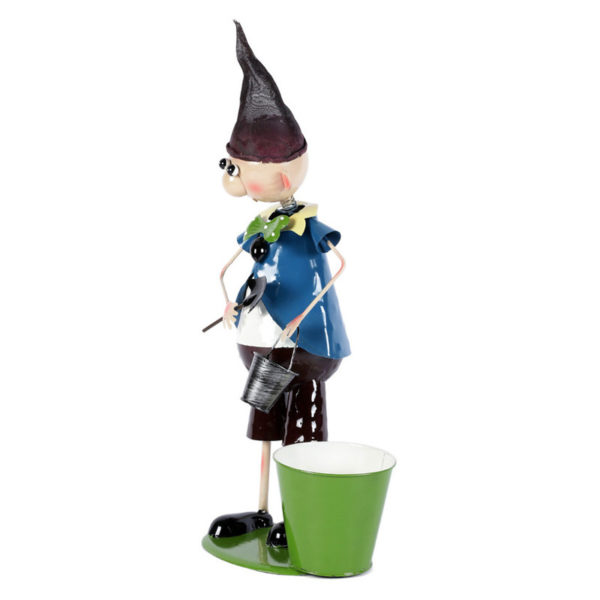 Moorni ELM19-021-015 Elf Boy Metal Planter Pot Moorni ELM19-021-015 Elf Boy Metal Planter Pot