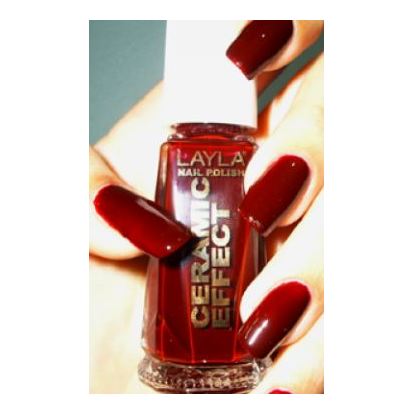Layla Ceramic Effect Nail Polish Vamp Red 014 Layla Ceramic Effect Nail Polish Vamp Red 014