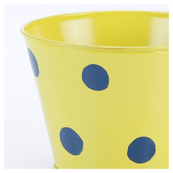 Moorni ELM19-021-041 Yellow Polka Dot Cup Shape Planter Pot Moorni ELM19-021-041 Yellow Polka Dot Cup Shape Planter Pot