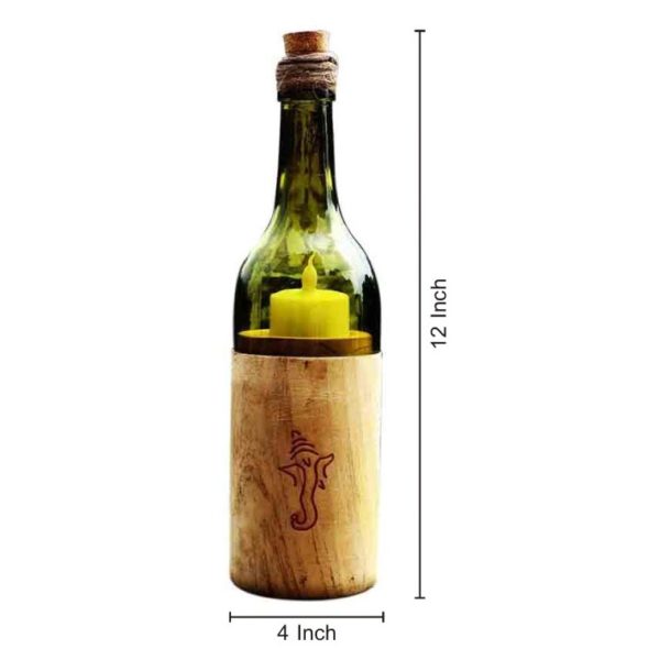 Moorni ELM12-003-036 Battery Diya In A Recycled Bottle Decorative Lamp Moorni ELM12-003-036 Battery Diya In A Recycled Bottle Decorative Lamp