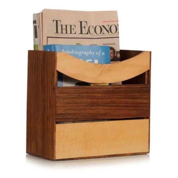 Moorni EL007017 Wooden Newspaper Stand Moorni EL007017 Wooden Newspaper Stand