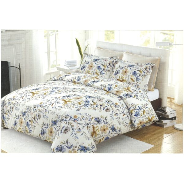AIWA AI-583-3/144TC King Flat Sheet 240x260cm Polycotton Print Blue AIWA AI-583-3/144TC King Flat Sheet 240x260cm Polycotton Print Blue