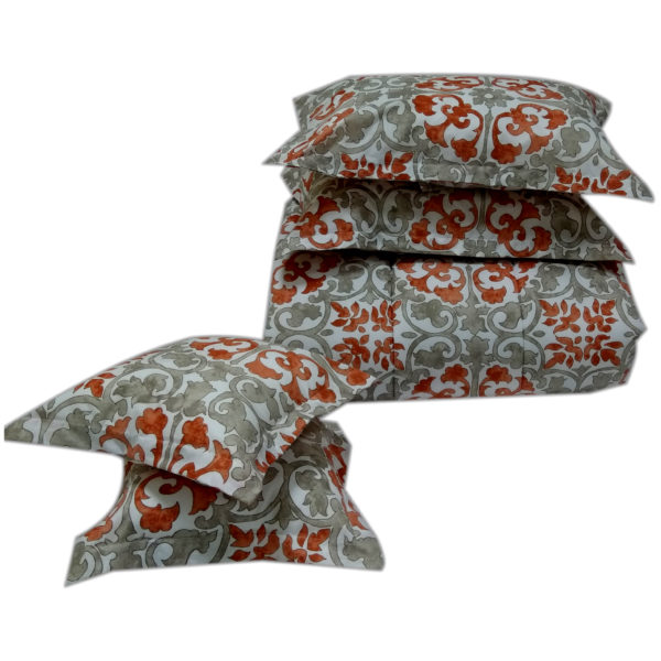 AIWA AI-510-8/144TC Qween Comforter Set 220x240cm Polycotton Print Red AIWA AI-510-8/144TC Qween Comforter Set 220x240cm Polycotton Print Red
