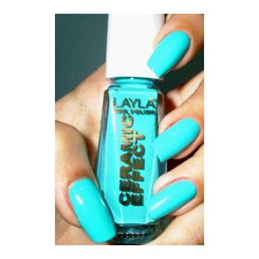 Layla Ceramic Effect Nail Polish Miami Green 042 Layla Ceramic Effect Nail Polish Miami Green 042