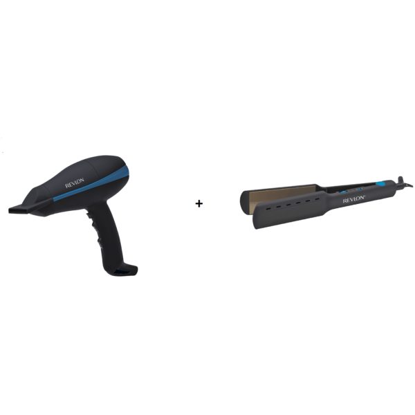 Revlon RVDR5310ARB Hair Dryer+ RVST2412ARB Hair Straightner Revlon RVDR5310ARB Hair Dryer+ RVST2412ARB Hair Straightner