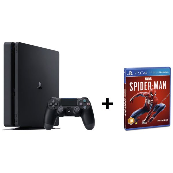 Buy Sony PS4 Slim Gaming Console 1TB Black + Spider Man