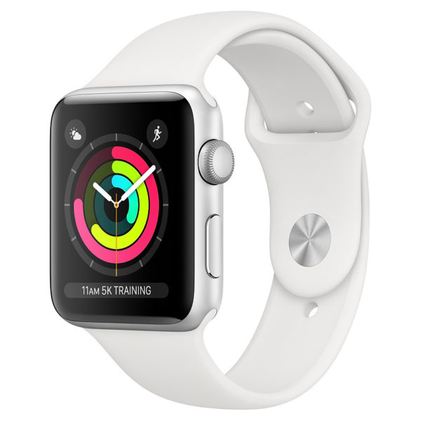 Apple Watch Series 3 GPS - 38mm Silver Aluminium Case with White Sports Band Apple Watch Series 3 GPS - 38mm Silver Aluminium Case with White Sports Band