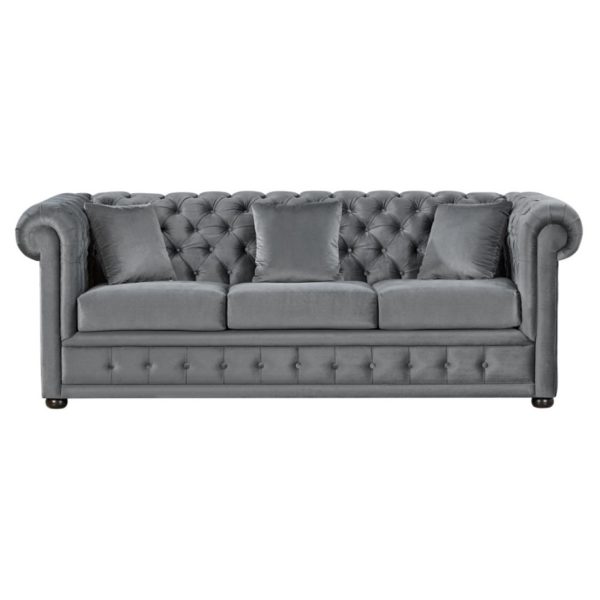 Royal Furniture Opera 3 Seater Sofa 220 x 92 x 80 cm Upholsted Fabric Grey Royal Furniture Opera 3 Seater Sofa 220 x 92 x 80 cm Upholsted Fabric Grey