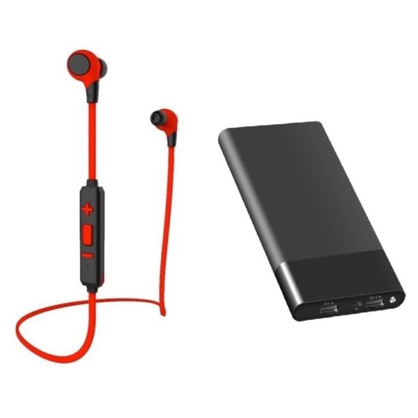 Xcell SHS102BND Sports Headset Red + PC13201 Power Bank 13000mAh Xcell SHS102BND Sports Headset Red + PC13201 Power Bank 13000mAh