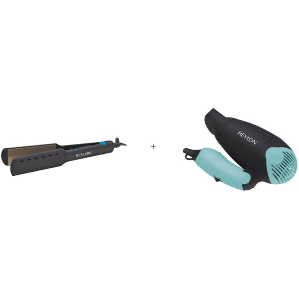 Revlon RVST2412ARB Hair Straightner + RVDR5305ARB Hair Dryer Revlon RVST2412ARB Hair Straightner + RVDR5305ARB Hair Dryer