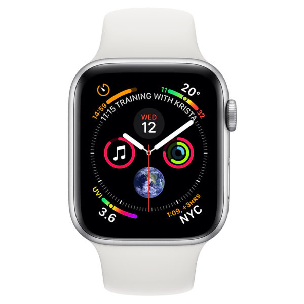 Apple Watch Series 4 GPS 40mm Silver Aluminium Case With White Sports Band Apple Watch Series 4 GPS 40mm Silver Aluminium Case With White Sports Band