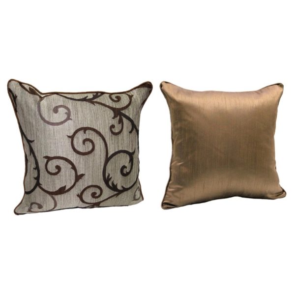 Dream Home Cushion Reversible Jacquard Brown 45X45cm Dream Home Cushion Reversible Jacquard Brown 45X45cm