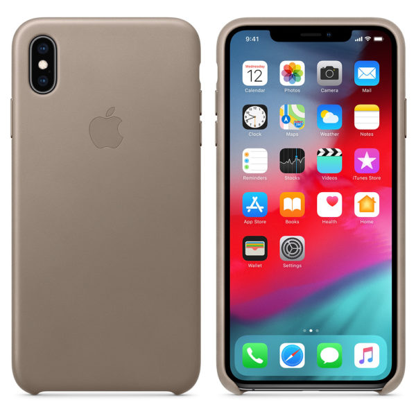 Apple Leather Case Taupe For iPhone XS Max Apple Leather Case Taupe For iPhone XS Max
