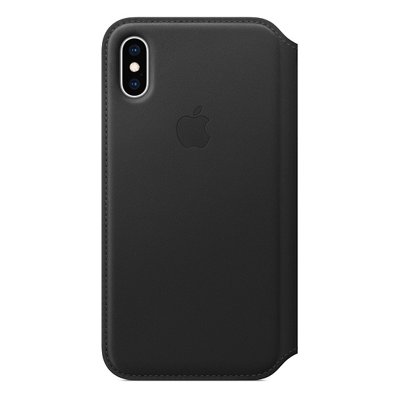 Apple Leather Folio Case Black For iPhone XS Apple Leather Folio Case Black For iPhone XS