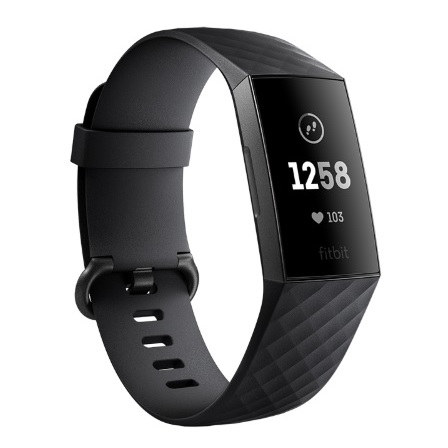 Fitbit Charge 3 Advanced Fitness Tracker - Black/Graphite Aluminum Fitbit Charge 3 Advanced Fitness Tracker - Black/Graphite Aluminum