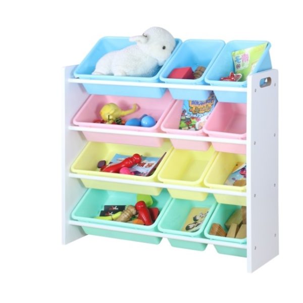 Class Kids Toy Storage Organizer with 12 Plastic Bins Class Kids Toy Storage Organizer with 12 Plastic Bins