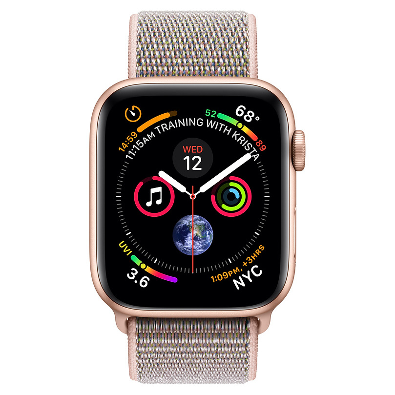 series 4 gold aluminum case pink sand sport loop