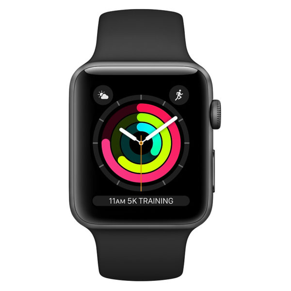 Apple Watch Series 3 GPS - 38mm Space Grey Aluminium Case with Black Sport Band Apple Watch Series 3 GPS - 38mm Space Grey Aluminium Case with Black Sport Band