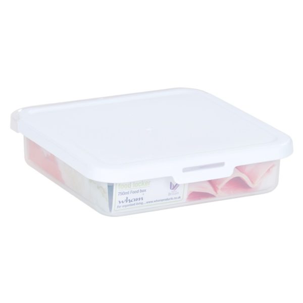 Wham Food Locker Square Clear/White 750ml Wham Food Locker Square Clear/White 750ml