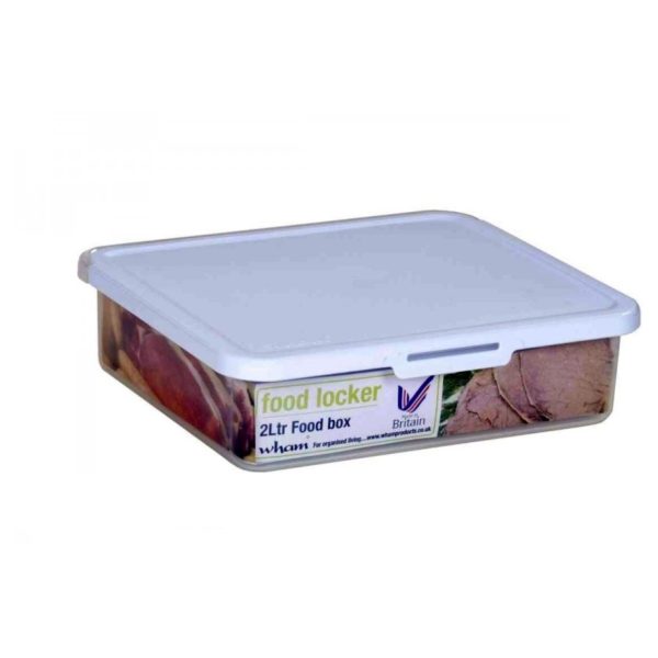 Wham Food Locker Rectangular Clear/White 2L Wham Food Locker Rectangular Clear/White 2L