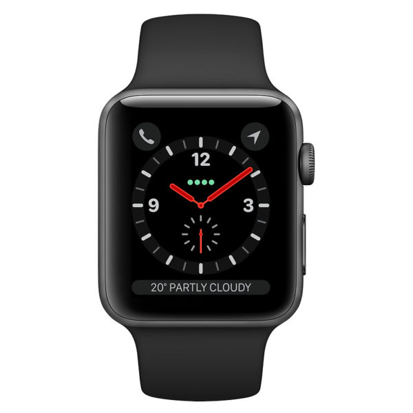 Apple Watch Series 3 GPS + Cellular 38mm Space Grey Aluminium Case With Black Sport Band Apple Watch Series 3 GPS + Cellular 38mm Space Grey Aluminium Case With Black Sport Band