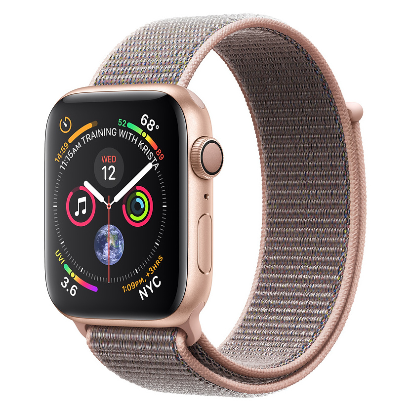 Apple Watch Series 4 GPS 40mm Gold Aluminium Case With Pink Sand Sport Loop