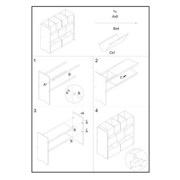 Class Kids Toy Storage Organizer with 9 Fabric Storage Box Class Kids Toy Storage Organizer with 9 Fabric Storage Box
