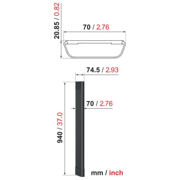 Vogels CABLE8 Cable Management Column White Vogels CABLE8 Cable Management Column White