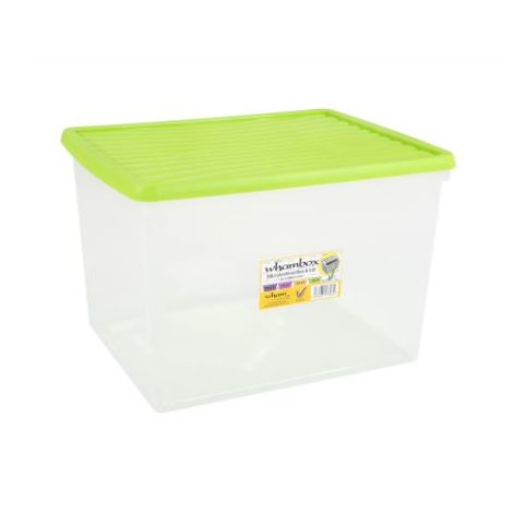 Wham Box &Lid Clear/Lime 50L Wham Box &Lid Clear/Lime 50L