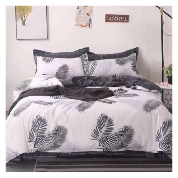 Buy Deals For Less Grey Leaves Design King Size Bed Set Of Six