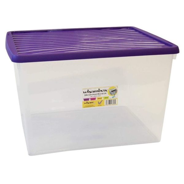 Wham Box & Lid Clear/Violet 50L Wham Box & Lid Clear/Violet 50L