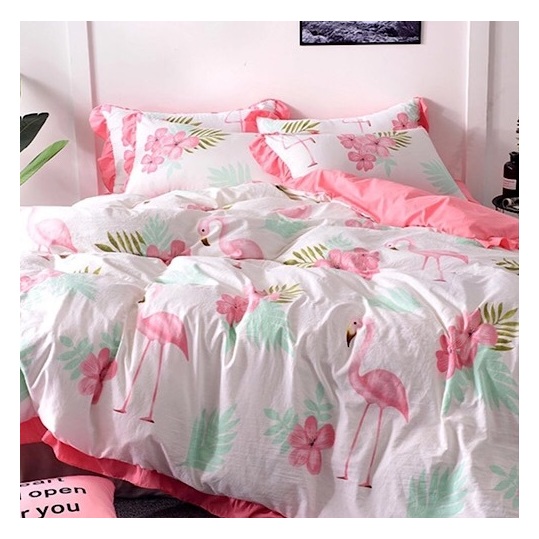 Buy Deals For Less Pink Flamingo Design Queen Size Bed Set Of Six