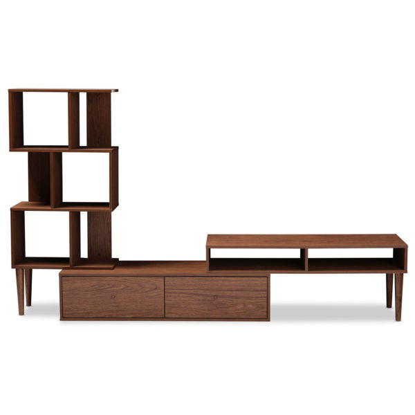 Winchester Mid-Century Modern TV Stand in Walnut Color Winchester Mid-Century Modern TV Stand in Walnut Color